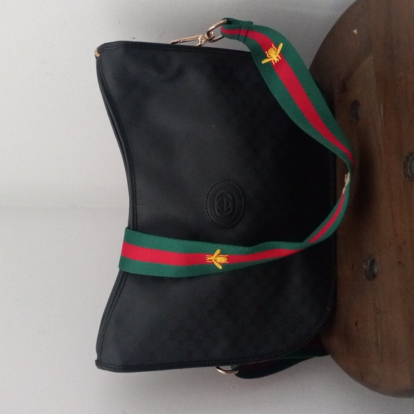 Authentic Vintage Gucci Interlocking GG Monogram Micro Guccissima Web Hobo Bag - Picture 2 of 10